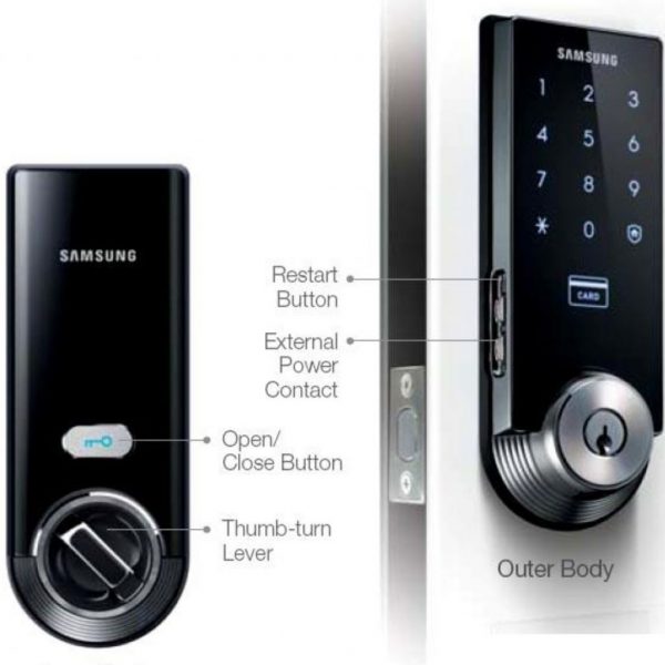 Samsung SMART Digital Deadbolt Door Lock with Mechanical Override Keys
